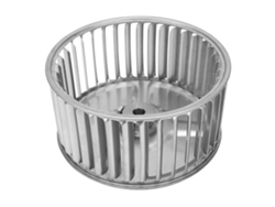 Rueda centrífuga multiala para motor de soplador, Hoja galvanizada, 7,5 pulgadas (195 x 97 x 14 mm), accesorios para herramientas eléctricas