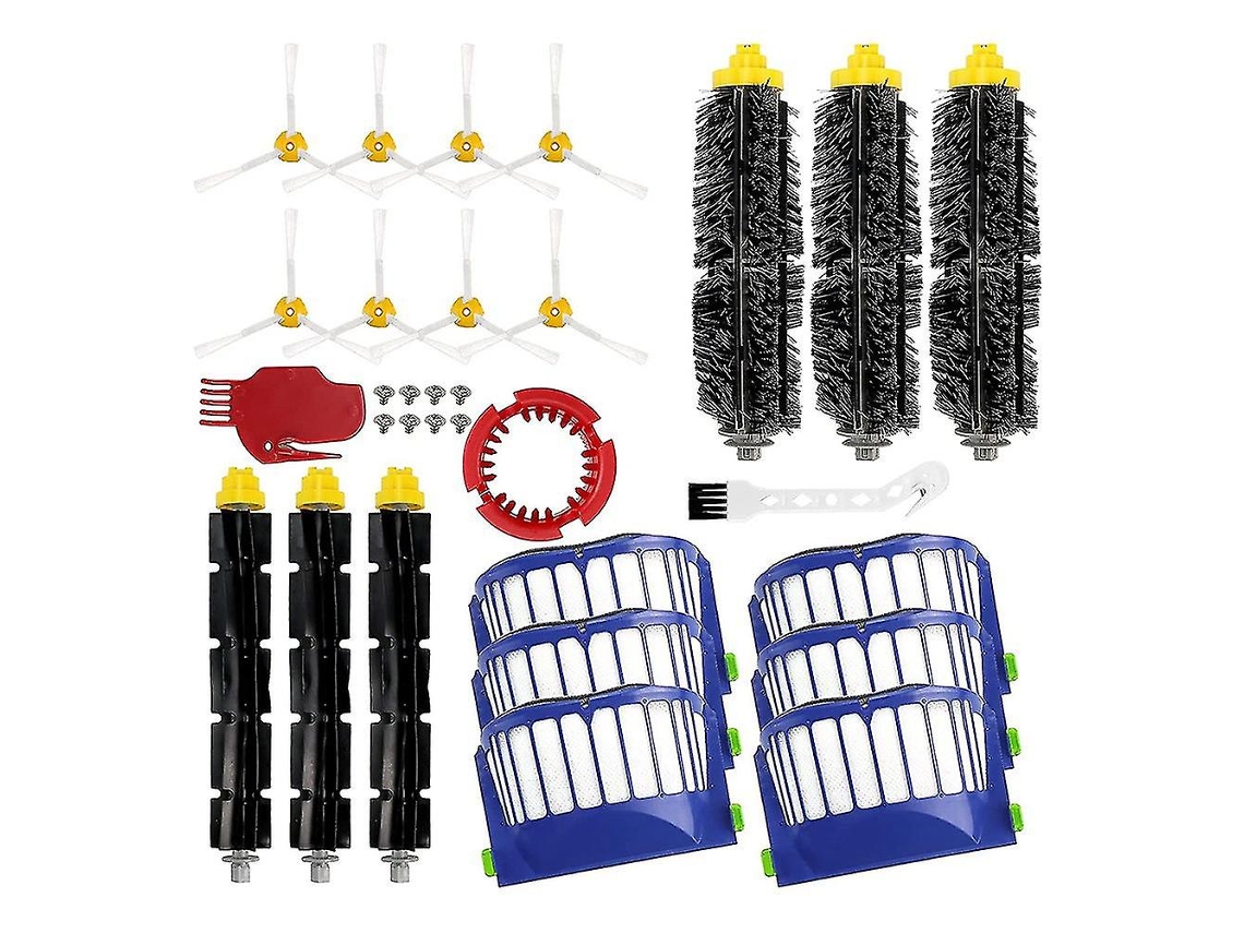 Filtro de cepillos laterales para cepillos giratorios. Se aplica a Irobot Roomba 600 500.