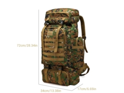 Mochila Impermeable De Camuflaje De 80 Litros Para Senderismo, Acampada, Escalada Y Deportes Al Aire Libre.