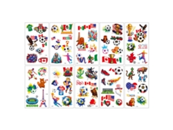 10 Pegatinas Temporales Para La Cara Con Motivos De Fútbol, Pegatinas Temporales Para La Cara Con Temática De Fútbol, Artículos De Apoyo Para Los Aficionados.