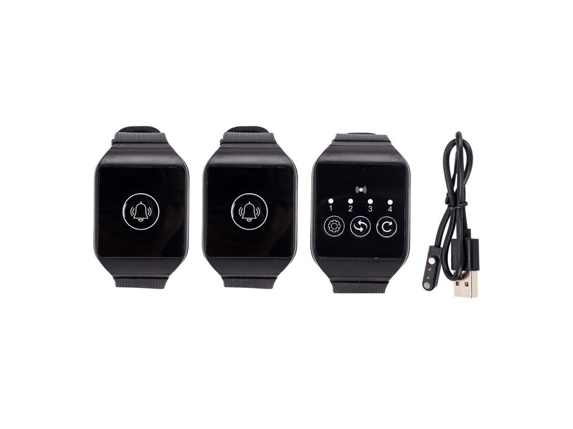 Buscapersonas Inalámbrico De Pulsera Multipropósito Ipx7 Resistente Al Agua 433,92 Mhz Buscapersonas Para Restaurante Sistema De Buscapersonas 2 Por