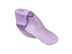 Ratón inalámbrico ergonómico Bluetooth Bestvite, modo dual, silencioso y recargable, morado