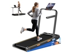 Cinta de correr plegable Robore X5f 2.5hp con inclinación, 14 velocidades, velocidad de 10 km/h, motor silencioso, soporta 150 kg, pantalla LED y control remoto.