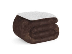 Manta Marrón Nalui  Grande (150x200cm), Suave, Cálida, Lavable 30º, Resistente a Arrugas. Ideal para Cama 90/105 o Sofá