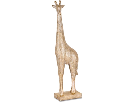 Jirafa 47cm de resina decorada en tonos dorados sabanah PRESUME DE CASA