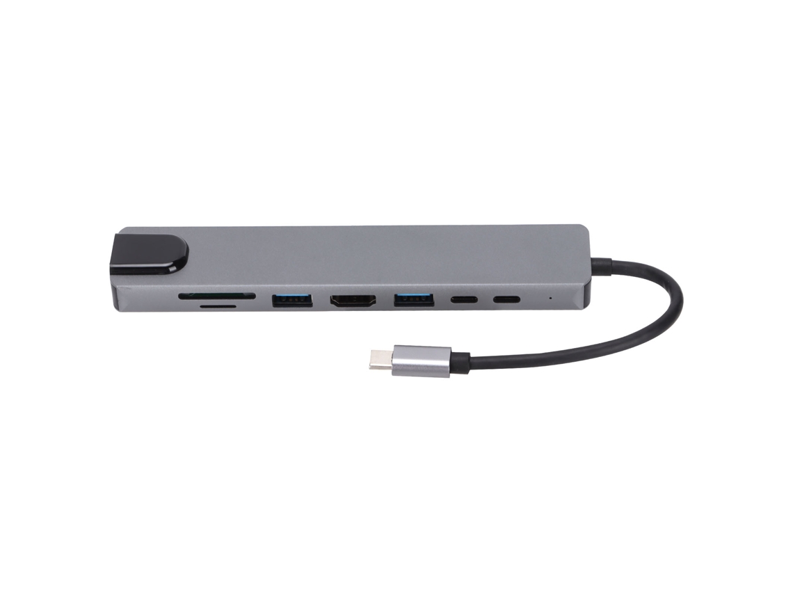 Usb 3.0 Hub 8-en-1 Carga Rápida 100w Splitter Usb 5gbps Expansor De Puertos Multipuerto