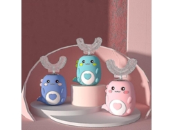Cepillo De Dientes Eléctrico Infantil Con Forma De U Y Diseño Sónico, Recargable Por Usb, Para Una Limpieza Bucal Automática.