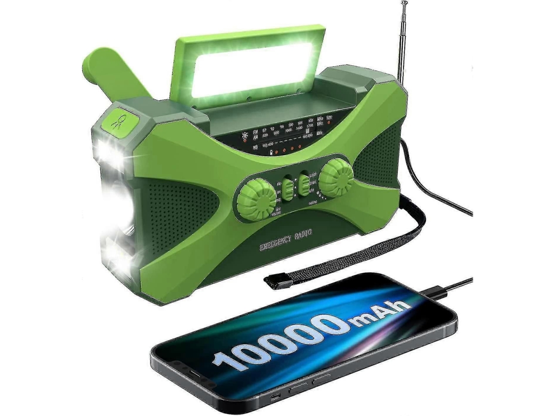 10000mah Rádio De Emergência, Rádio De Mão Solar, Rádio Meteorológico Portátil Am/fm/noaa