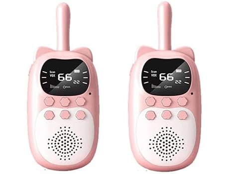 Walkie Talkies Para Niños De Largo Alcance Con Linterna Para Juegos De Camping Al Aire Libre Rosa VENISYMLIS