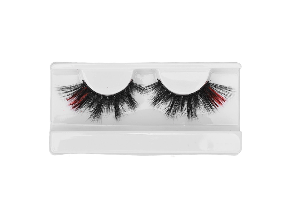 Cílios Falsos Dramáticos De Palco Coloridos Com Gradiente 18mm Macios E Leves Para Olhos Mais Grandes