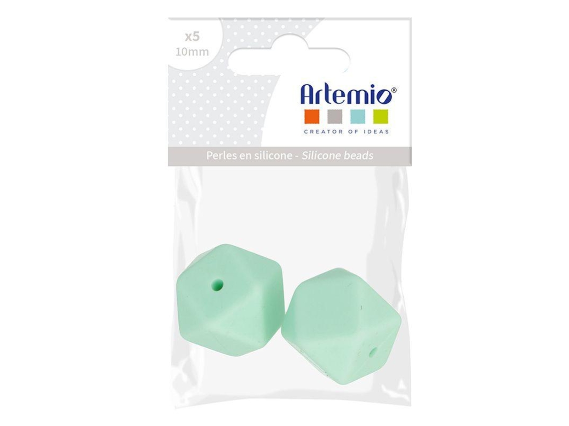 2 Relatos Hexagonales De Silicona 17 Mm De Agua Verde Artemio