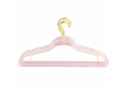10 perchas de plástico de 40 cm, brillantes, transparentes y continuas, para armario.