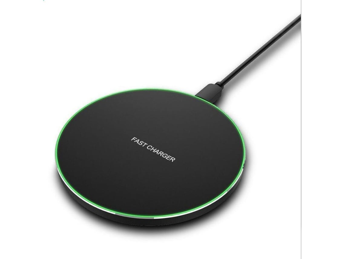 Cargador Inalámbrico 10w Pad De Carga Rápida De Escritorio Para Teléfono Móvil Android Negro