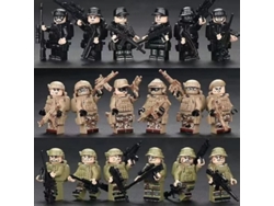Figuras especiales de policía y ejército de 2026, bloques de construcción, 18 piezas, juguete compatible, regalo para niños, tipo A