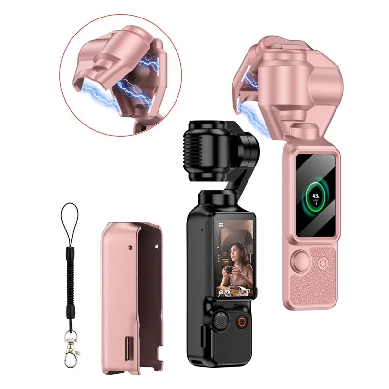 Funda Chrui Para Cámara Dji Osmo Pocket 3, Con Protector De Empuñadura + Protector De Estabilizador + Cordón (compatible, Rosa)