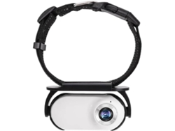 Cámara Y Monitor Para Collar De Mascotas Con Lente Grande, Mini Portátil, Estabilizada, Blanca