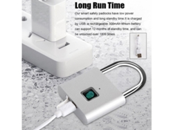 Candado electrónico biométrico STELASPLEN, con carga USB, apto para cajones, maletas y bicicletas.