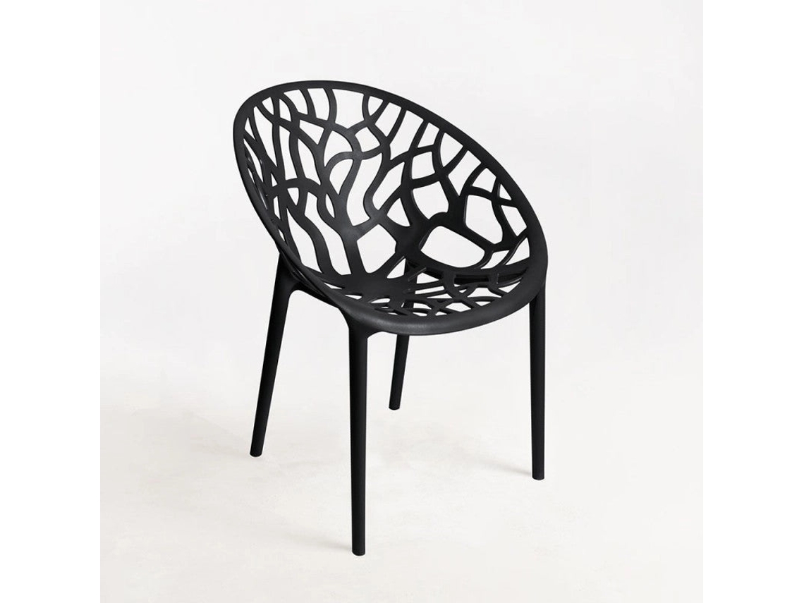 DUDECOR Silla Ringe Negro