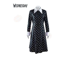 Disfraz De Wednesday Addams De La Academia Nevermore, Uniforme Escolar Para Hombres Y Mujeres.