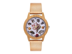 Reloj De Pulsera Unisex De Cuarzo A La Moda Para Hombres Y Mujeres, Oro Rosa.