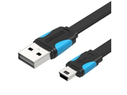 Cable Usb 2.0 VENTION Vas-A14-B050/ Mini Usb Macho Usb Macho/ 50Cm/ Azul Y Negro