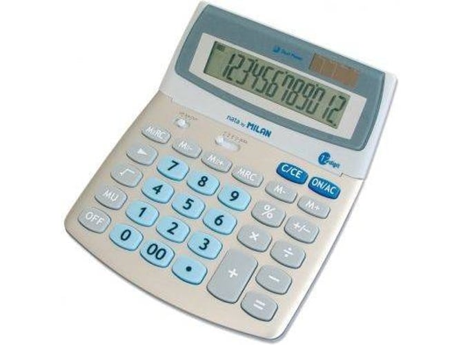 Calculadora Básica MILAN 152512BL Gris (12 dígitos)