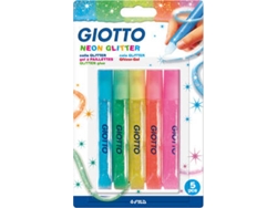 Bolígrafo Glitter GIOTTO Glue Neon (5 unidades - 10,5 ml)