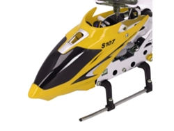 Helicóptero Teledirigido De 3 Canales Con Alcance De 10 M, Modelo Eléctrico De Juguete S107g, Color Amarillo.