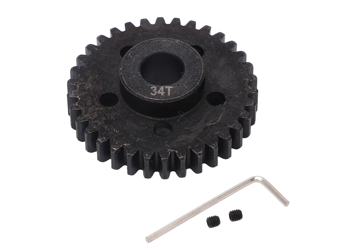 Engranaje Piñón Motor Rc 34t M1.0 Ø8mm Acero Negro Para Coches Rc Arrma 1/7 1/8