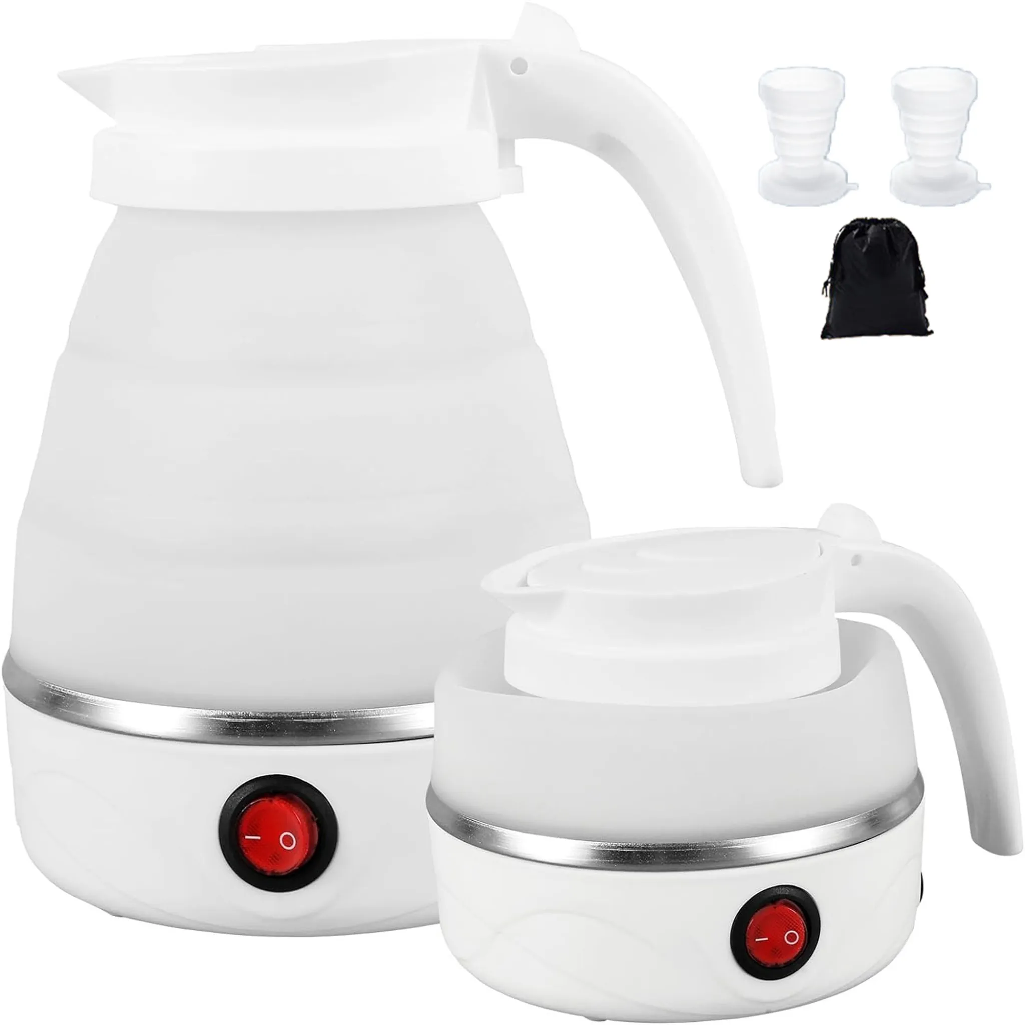 Contenedor De Viaje Plegable Y Portátil, 600 Ml, Silicona