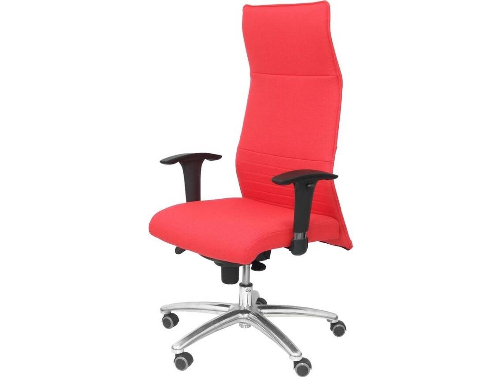 Silla de Escritorio Ejecutiva PYC Albacete XL Rojo con ruedas antiarañazos (Brazos Ajustables - Tejido)