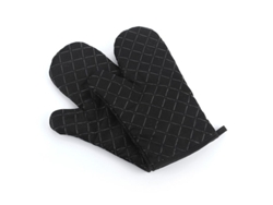 2026da-guantes De Horno De Silicona Resistentes Al Calor, Relleno De Algodón Reciclado, Flexible Y Antideslizante Para Cocina, 1 Par Negro