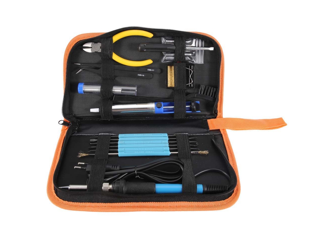 Kit De Soldador Eléctrico De 60 W Con Multímetro Y Temperatura Ajustable.
