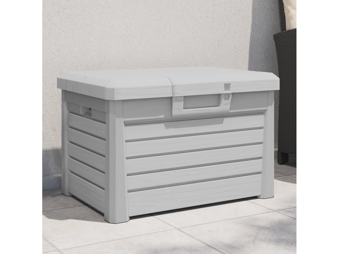 Caja de cojín para exterior de polipropileno gris DKD HOME DECOR