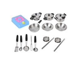 Juego De Utensilios De Cocina De Juguete Para Niños, De Acero Inoxidable De Imitación, Para Jugar A Cocinar.
