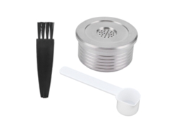Cápsula De Café Reutilizable De Acero Inoxidable Con Cuchara Y Cepillo Para Delta Q Ndiq7323 Ep Mini