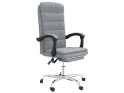 Maison Exclusive - Silla De Oficina Reclinable De Tela Gris Claro