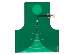 Antena direcional UWB de 1,4 a 10,5 GHz com polarização linear e ganho de 7 dBi.