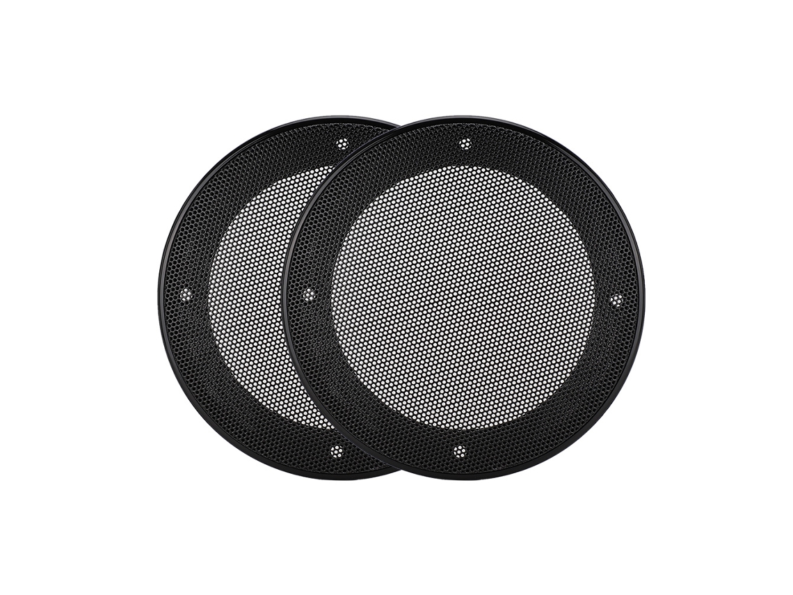 2 Fundas Protectoras Decorativas Para Altavoces De Coche De 4 Pulgadas, Material Acero+abs, Negro+negro