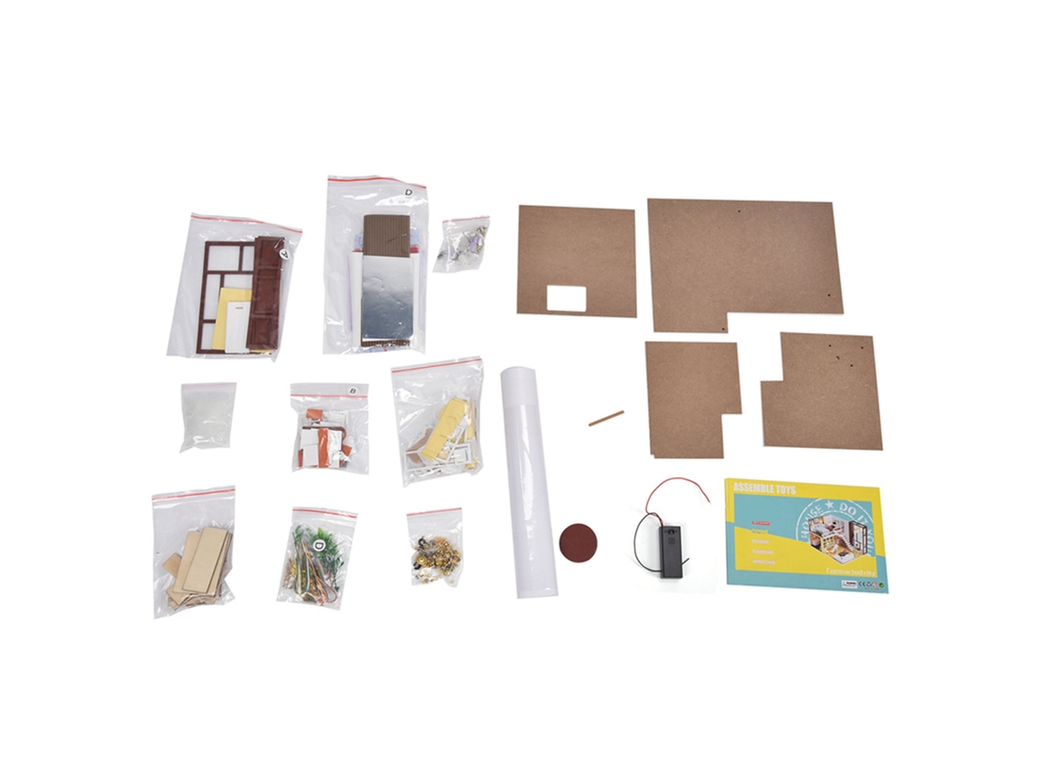 Kit De Casa De Muñecas Miniatura De Madera Estilo Simple Con Muebles Modelo De Ensamblaje Juguete Regalo