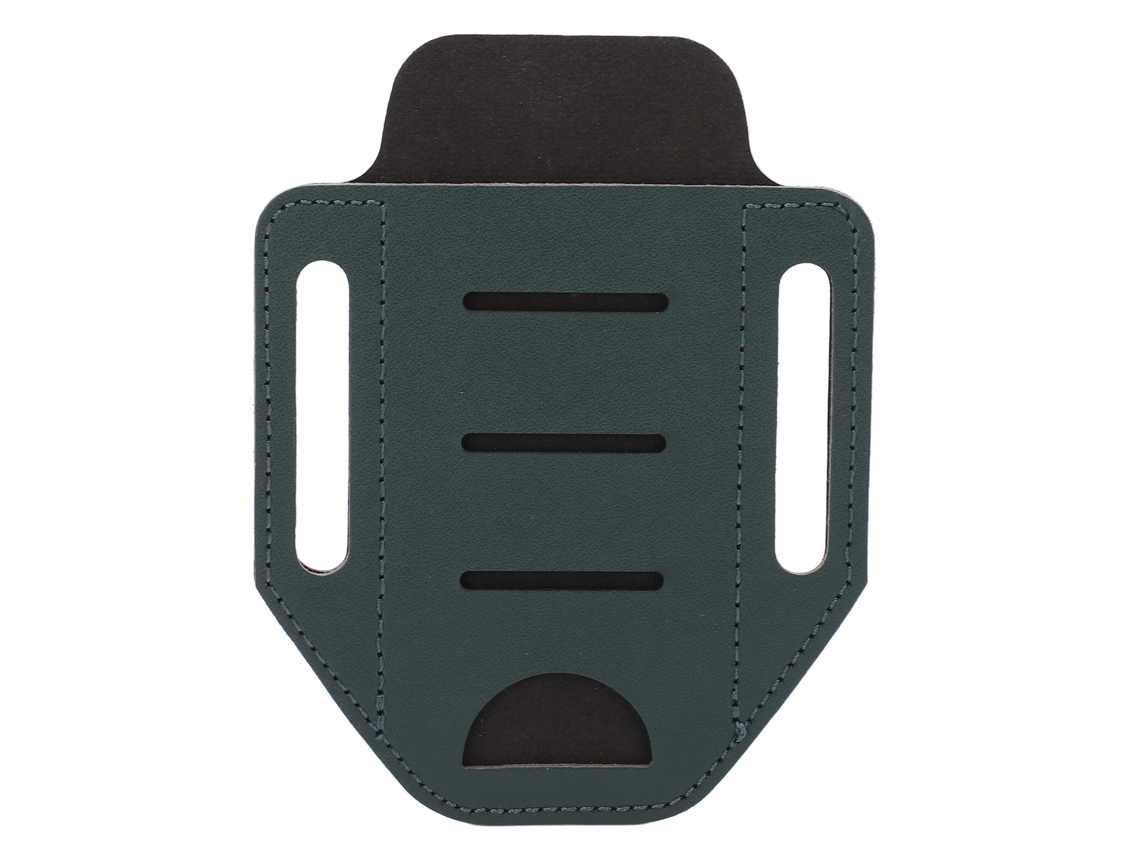 Funda de cuero para multiherramienta EDC, organizador de un solo bolsillo para cinturón, linterna y camping.