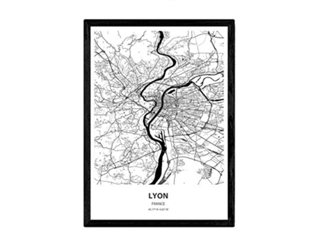 Poster NACNIC Mapa de Lyon Francia (A3)