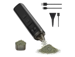 Molinillo eléctrico portátil con funcionamiento de un solo toque, molinillo automático de especias secas para hasta 1,5 g, negro Nostalgia88