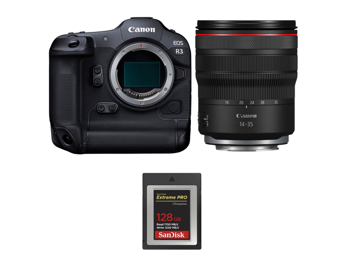 Canon Eos R3 + Rf 14-35mm F/4 L Is Usm + 1 Sandisk 128gb Extreme Pro Cfexpress Type B + Ebook “20 Consejos Para Fotos Que Impactan”