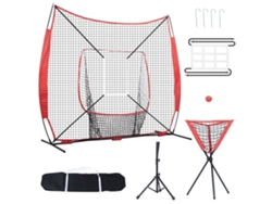 Red de entrenamiento de béisbol y sóftbol de 244 x 211 cm con soporte, objetivos, receptor y accesorios Tekmaquinas