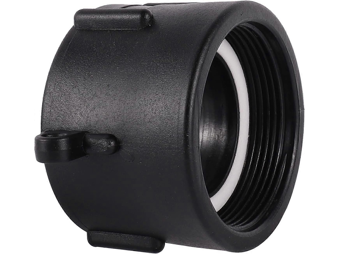 Adaptador IBC de 60 mm con rosca gruesa, conexión de 2'', para tanque de 1000 L con válvula de lluvia.