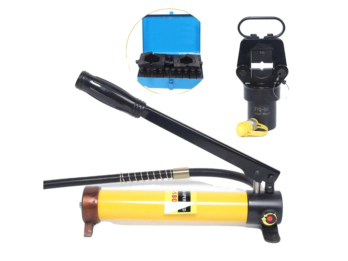 Crimpadora hidráulica, capacidad de 15 t, rango de crimpeado de 16 500 mm², acero al carbono duradero OEM