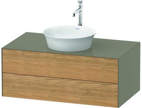 DURAVIT Tulip blanco, mueble de baño de pared, ancho 1000 x fondo 550mm, con 2 cajones, con tecnología Tip-on, WT49860