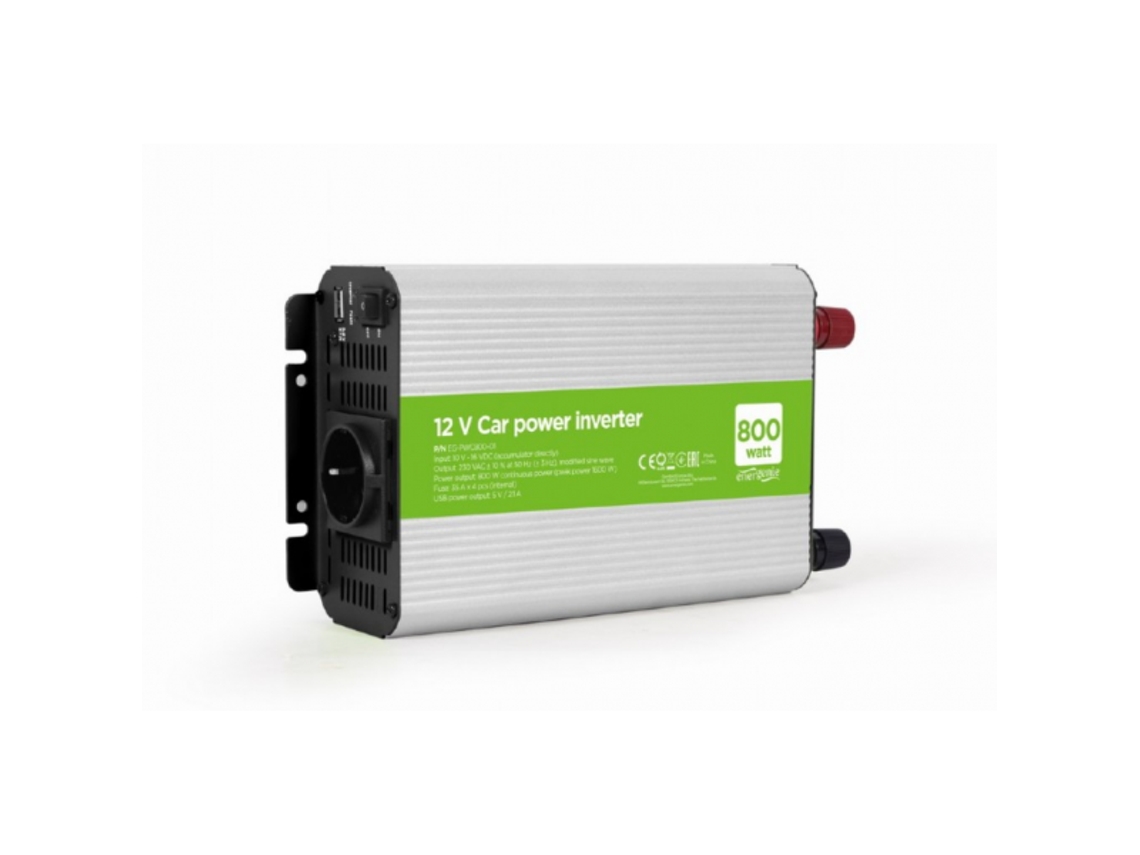 Inversor De Corriente Gembird Para Coche De 12 V 800 W GEMBIRD
