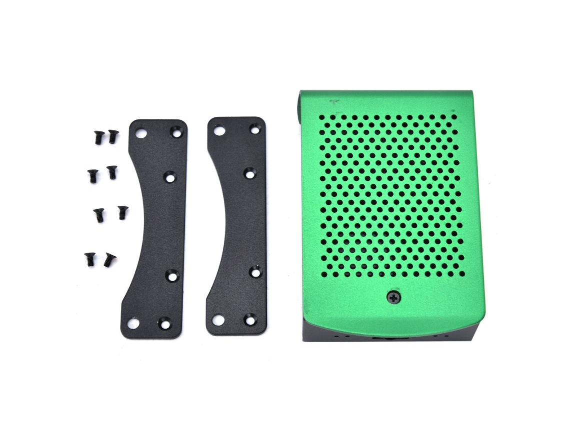 Caja De Aleación De Aluminio Con Soporte De Enfriamiento Para Raspberry Pi 3 Modelo B/b+ (verde)
